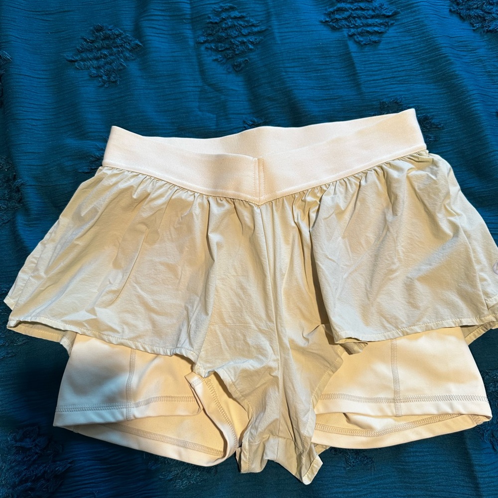 POPFLEX Light Yellow Athletic Shorts size small - Picture 6 of 12